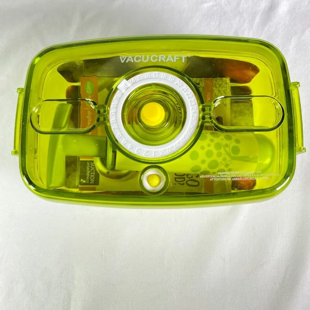 Vacucraft Vacuum 35 Oz./1qt Food Storage Container NEW‎